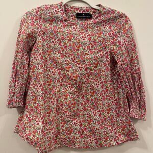 Tuckernuck Pomander Place Liberty floral zip front blouse - xs